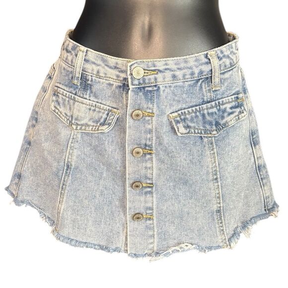 Meiln women’s denim button down 100% cotton skort sz M preloved in excellent - Picture 1 of 6